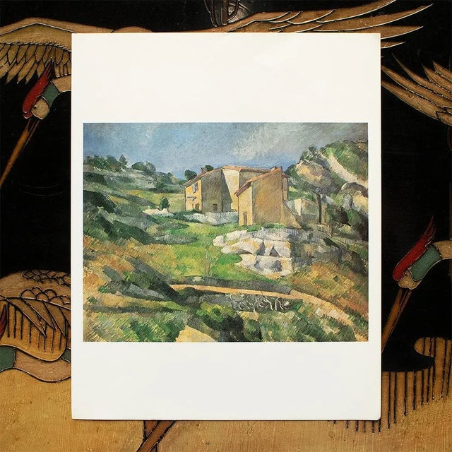 The School of Paris 1977 After Paul Cezanne "Houses in Provence", Large Full-Color Print For Sale - Image 3 of 6