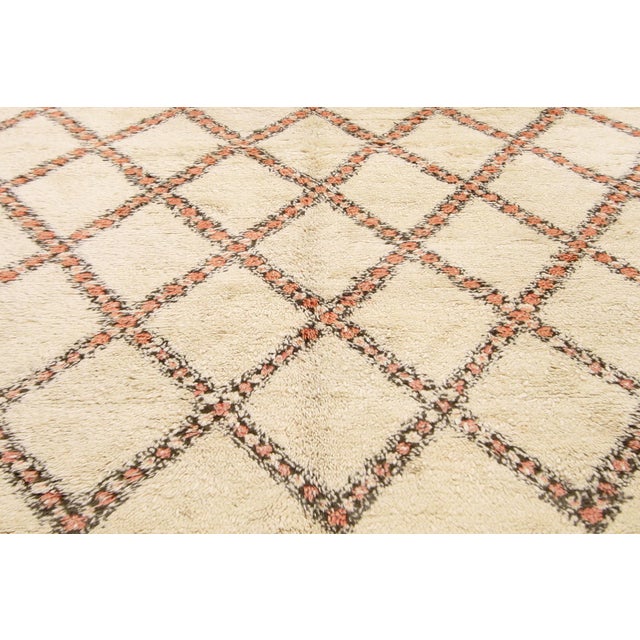 Berber Tribes of Morocco Vintage Beni Ourain Moroccan Rug - 07’01 X 13’01 For Sale - Image 4 of 7