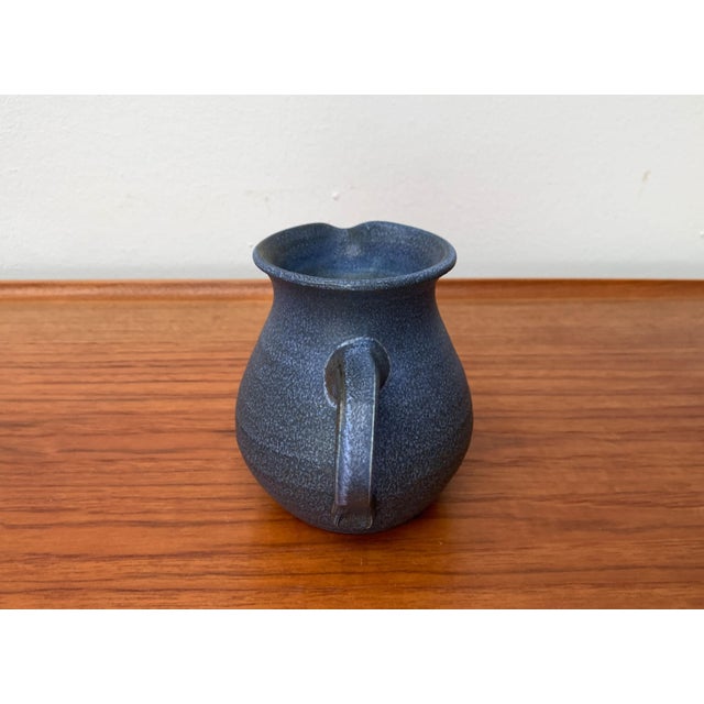 Vintage German Blue Ceramic Jug, 1970s For Sale - Image 10 of 18