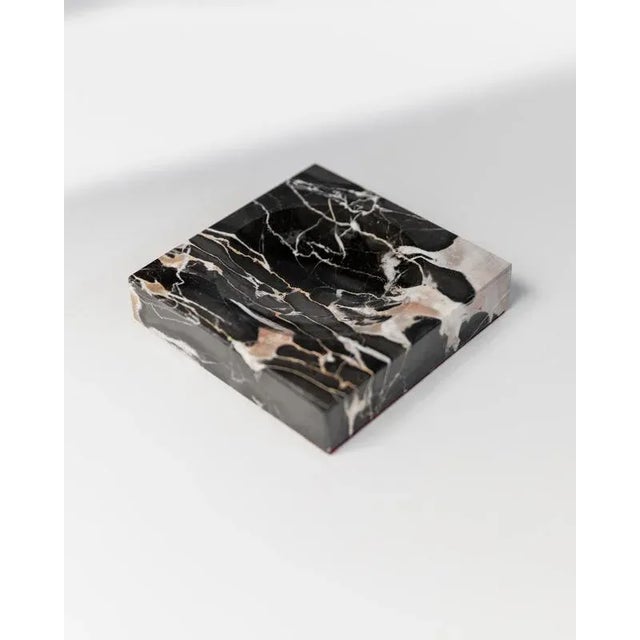 Vintage Black, Beige and White Marble Ashtray, Italy, 1970s For Sale - Image 11 of 11