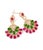 Bochic “Flamenco” Ruby & Multi Gem Chandelier Earrings Set in 18k Gold & Silver - 2 Pieces For Sale - Image 4 of 4
