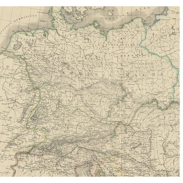 Antique Map of Germany by Lapie, 1842 For Sale - Image 3 of 5
