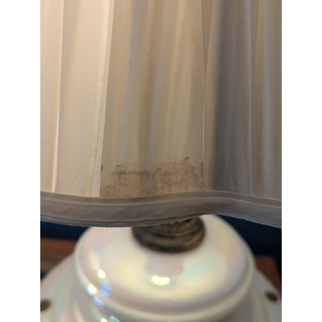 Mid 20th Century Danish Modern Iridescent Gold Trimmed Lamps For Sale In Chicago - Image 6 of 10