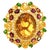 Bochic “Orient” Lemon Citrine & Multi Gem Cocktail Ring In 18K Gold & Silver, Size 10 For Sale
