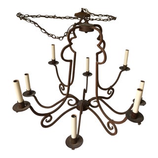 Reproduction French Country Rustic Chandelier For Sale