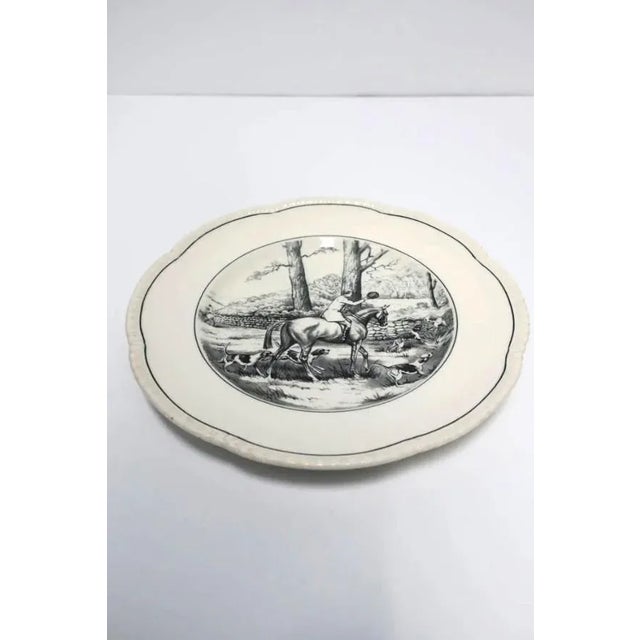 Early 20th Century English Porcelain Plate or Wall Art With Horse Scence For Sale - Image 5 of 6