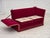 Danish 2-Seater Drop Arm Spanish Sofa in Red Furniture Velour, 1970s For Sale - Image 4 of 18