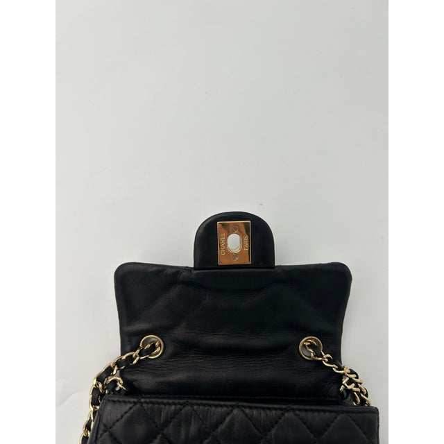 Extra Mini Black Chanel Flap Bag For Sale - Image 10 of 10