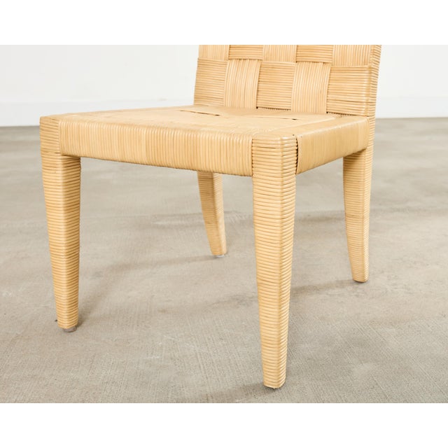 Set of Five John Hutton for Donghia Block Island Cane Dining Chairs For Sale - Image 13 of 16