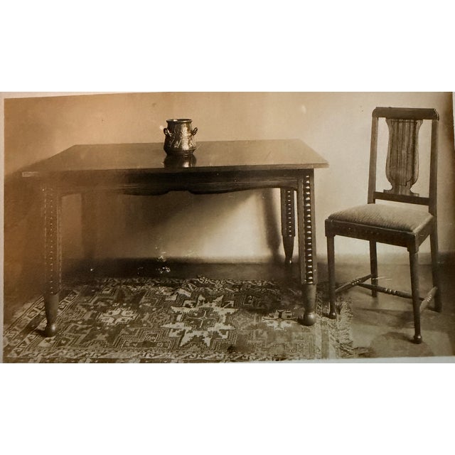 De Coene Frères Vollständiges b.l.m. Zebrano Speisezimmer, Kortrijk 1927, 1920s, Set of 7 For Sale - Image 12 of 18