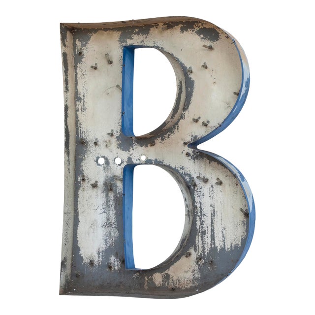 XL Vintage Upper Case Letter “B” For Sale