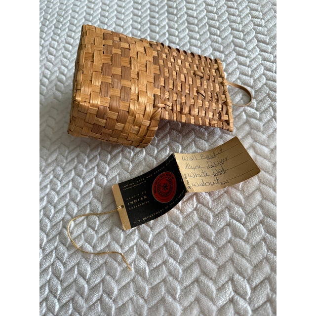 Alyne Driver Cherokee White Oak Wall Basket with Original Certification Tag Beautiful handwoven Cherokee wall basket by...