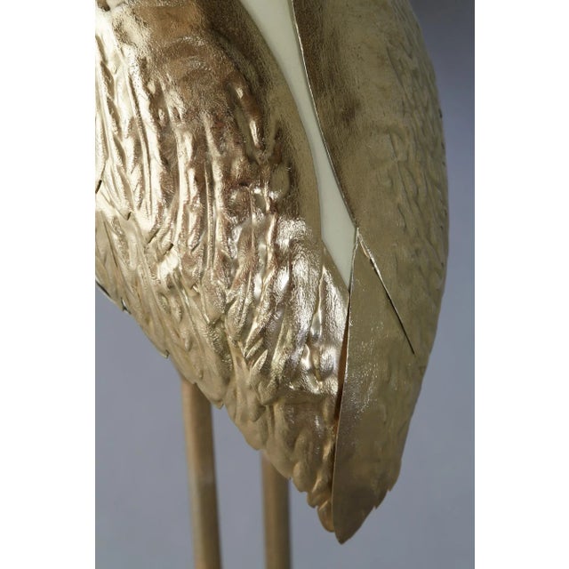 Brass Flamingo / Crane Sculptures by Antonio Pavia - A Pair For Sale - Image 9 of 11
