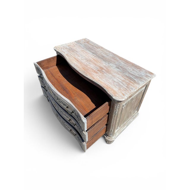 Wood Late 18th/Early 19th Century French Carved Commode With Later Painted Finish For Sale - Image 7 of 8