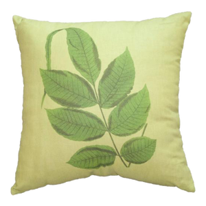 Green on Green Stove Fern Linen Pillow