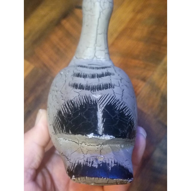 Late 20th Century Antique-Style "Crackle Finish" Yellowlegs Shorebird Decoy For Sale - Image 5 of 7