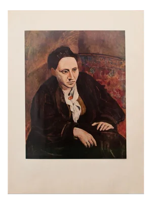 1950s Picasso, Original Portrait of Gertrude Stein, Period Lithograph