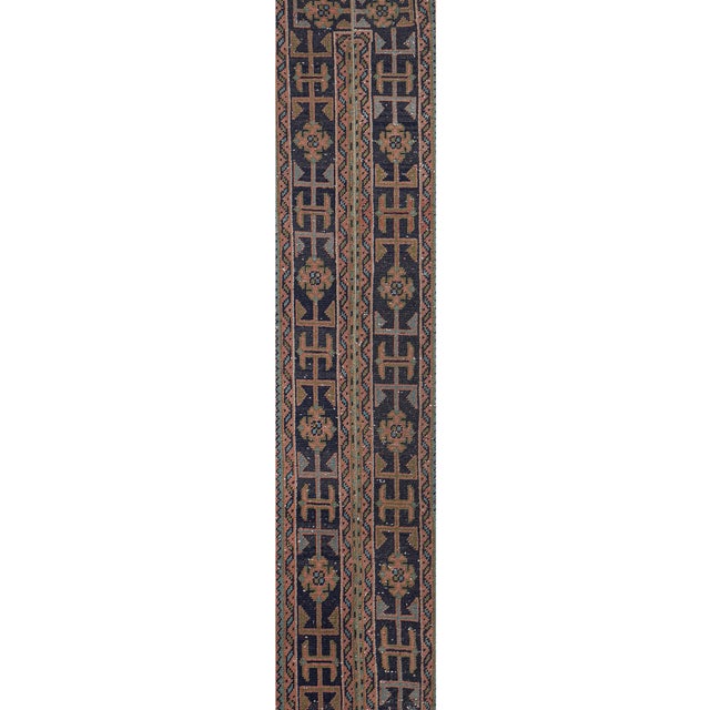 Mid-Century Modern 1960s Hand-Knotted Anatolian Karapinar Runner - Stair Carpet 1'6'' X 19'8'' For Sale - Image 3 of 11