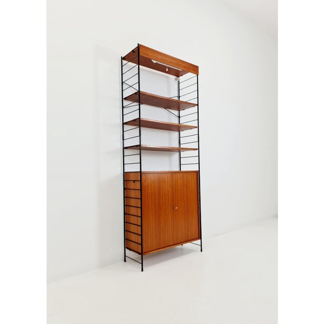 Free Standing String Shelf-System in Teak from WHB Germany, 1950s For Sale - Image 4 of 18