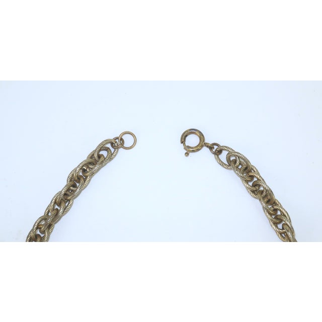 Miriam Haskell Ornate Gold Plated Asian Chinoiserie Medallion Necklace, 1950's For Sale - Image 11 of 12