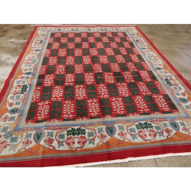 Mid 20th Century Galerie Shabab Collection Mid-20th Century Chinese Art Deco 9' X 12' Room Size Rug For Sale - Image 5 of 10