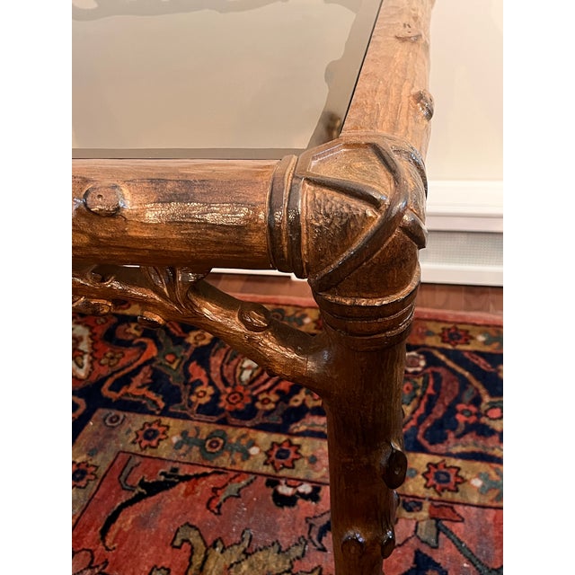 McGuire Vintage McGuire Faux Bois Game Table or Breakfast Table For Sale - Image 4 of 12