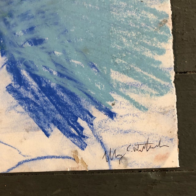 Original pastel portrait drawing 2 drawings pieced together by the artist create a 3D effect 22 x 30 unframed signed...