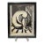 Original Woodblock Print 1/10 Signed 1972 Abstract Modernist Black White Framed For Sale