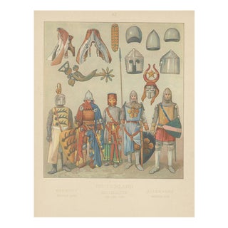After Max Tilke, Medieval German Knights and Armor, 1880, Print For Sale