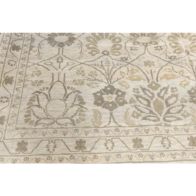 Contemporary Indian Inspired Botanic Handmade Rug by Doris Leslie Blau For Sale In New York - Image 6 of 7