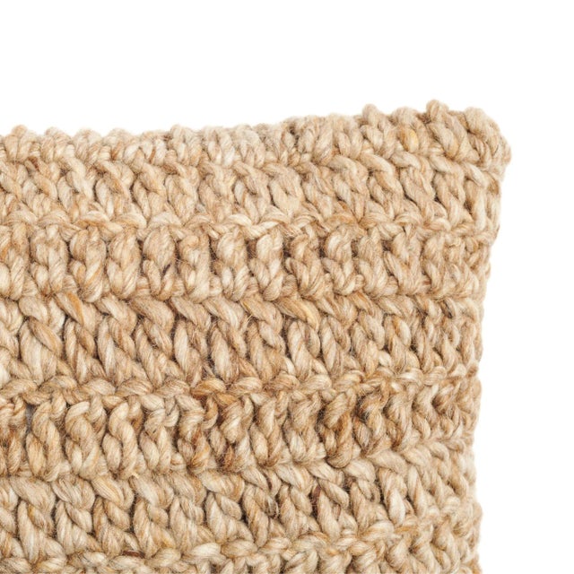 Cider Large Lumbar Pillow is a textured and weighted crochet pillow. Artisans have skillfully blended recycled PET yarn in...