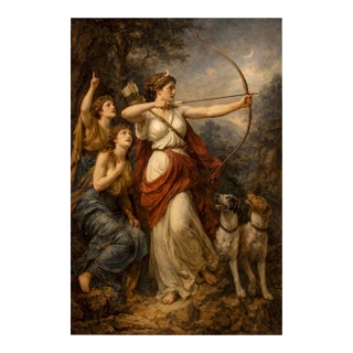 Atelier Aria Lumae Artemis Huntress of the Crescent Moon Fine Art Gallery Board Print For Sale