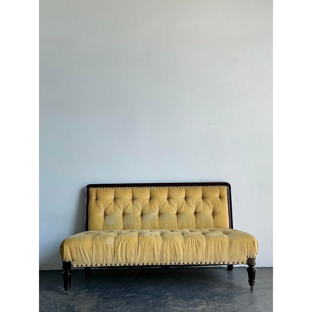 Brown Vintage Ralph Lauren Tufted Mohair Sofa For Sale - Image 8 of 12