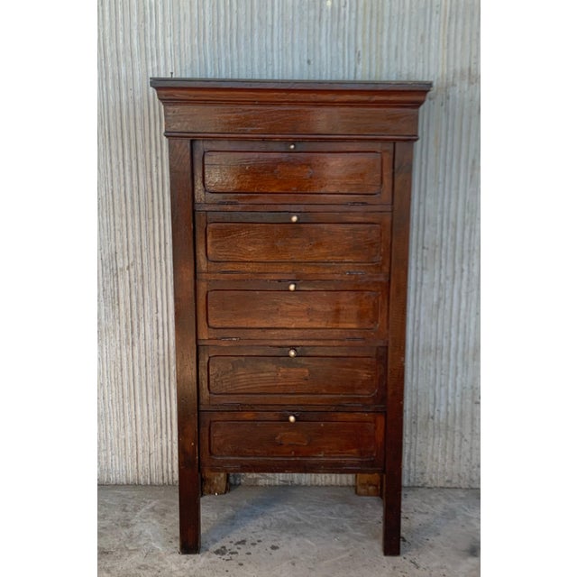 Mid 20th Century French Art Deco Filling Cabinet with Five Folding Fronts For Sale - Image 10 of 18