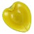 Vintage Murano Bright Golden Yellow Gold Flecks Italian Art Glass Heart Shape Bowl Ashtray For Sale