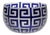 Greek Key Small Round Bowl, Ink For Sale