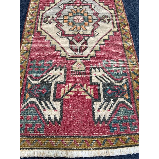 Contemporary Turkish Yastik Rug 1'7" x 3'7" For Sale - Image 3 of 5
