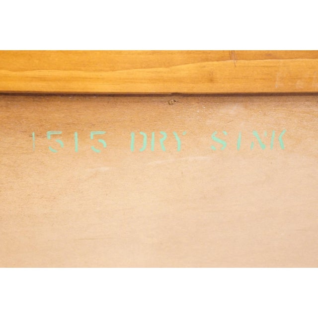 Link Taylor Pilgrim Pine Collection Rustic Country French 40" Dry Sink Server 1515 For Sale - Image 16 of 16