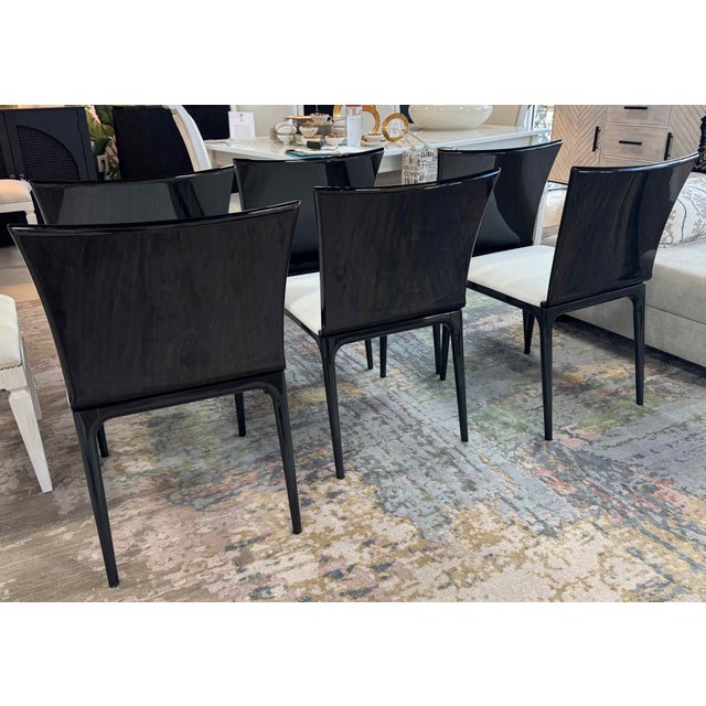 Pietro Costantini Costantini Pietro Modern Leather Dining Chairs - Set of 6 For Sale - Image 4 of 18