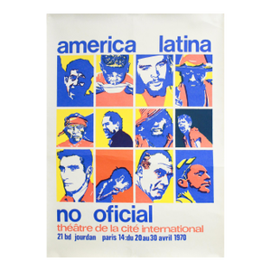 1970 French Theater Poster - America Latina, No Oficial