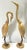 Pair of Italian Hollywood Regency Carved Wood, Brass & Iron Heron Sculptures Italy, circa 1970s–1980s A striking and...