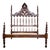 19th Century, Baroque Queen Bed, Original Four Turned Poster Spanish Bed For Sale