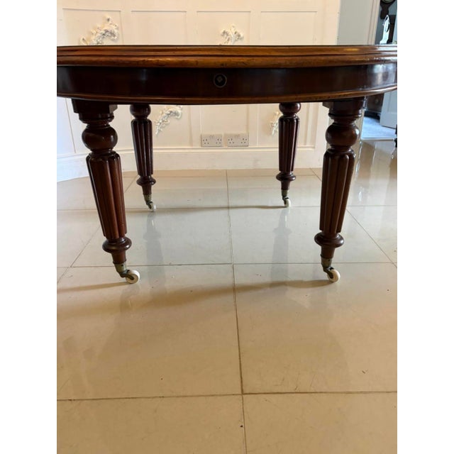 Antique Victorian Extendable Dining Table in Mahogany, 1860 For Sale - Image 9 of 12