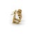 Modern Vintage 18k Gold Diamond and Ruby Buckle Huggie Earrings, A Pair For Sale - Image 3 of 10