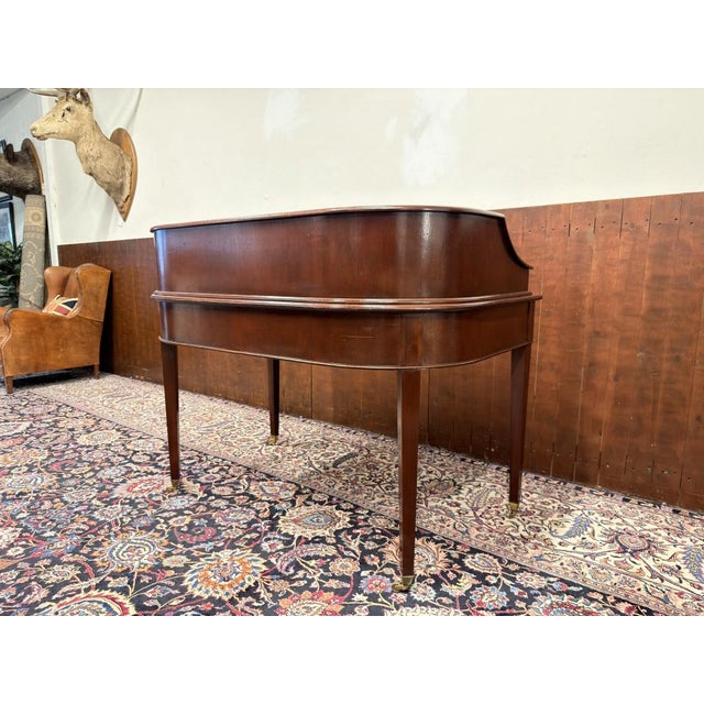 Brown English Chesterfield Secretary in Mahogany Veneer For Sale - Image 8 of 18