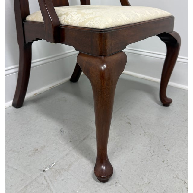 Henkel Harris 110a 29 Solid Mahogany Queen Anne Dining Armchairs - Pair For Sale - Image 10 of 13