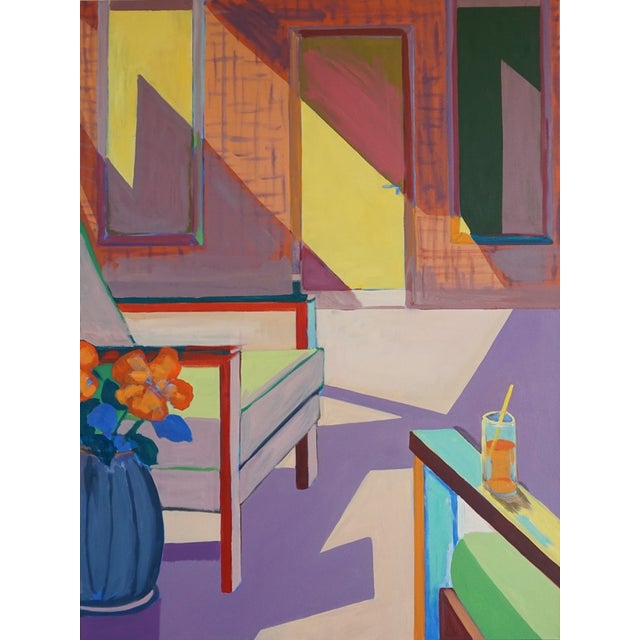 The sunlight cast geometric shaped shadows on my back porch. The diagonals and verticals and horizontals make an...
