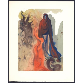 1963 Dalí Divine Comedy Engraving Enfer Chant 11 "Au Bord Du 7e Bolge" (On the Edge of the 7th Bolge) For Sale