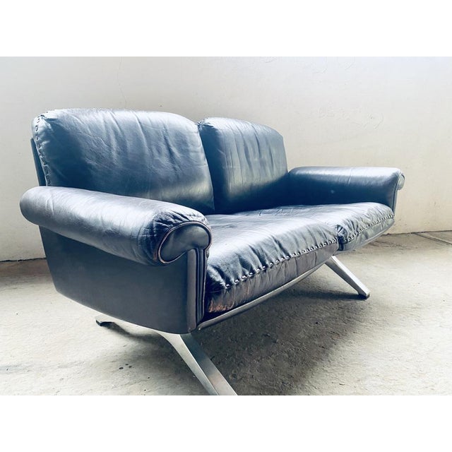 Dark Brown Leather Model Ds31 Sofa from de Sede, 1970s For Sale - Image 12 of 18