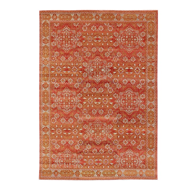 Large Transitional Rug in Red by Keivan Woven Arts 11' X 15' For Sale